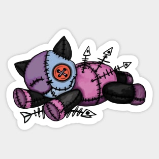 Sleeping voodoo cat Sticker